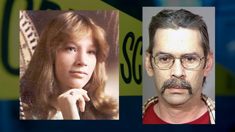 Dena Raley-McCluskey and Russell Jones seen in a family photo and mug shot