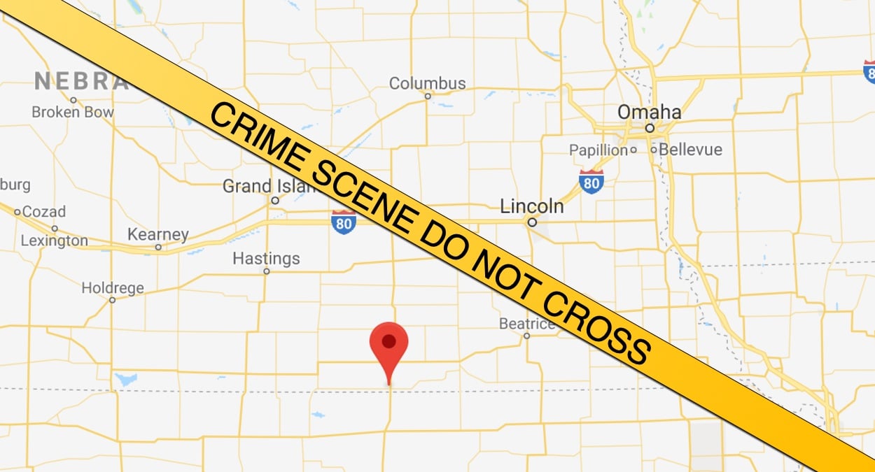 Map showing the town where Janet Brusseau was murdered