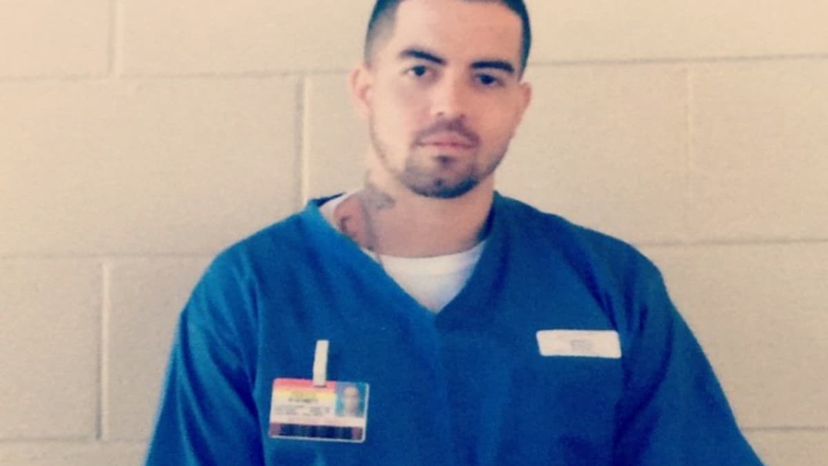 Berny Serrano in prison uniform