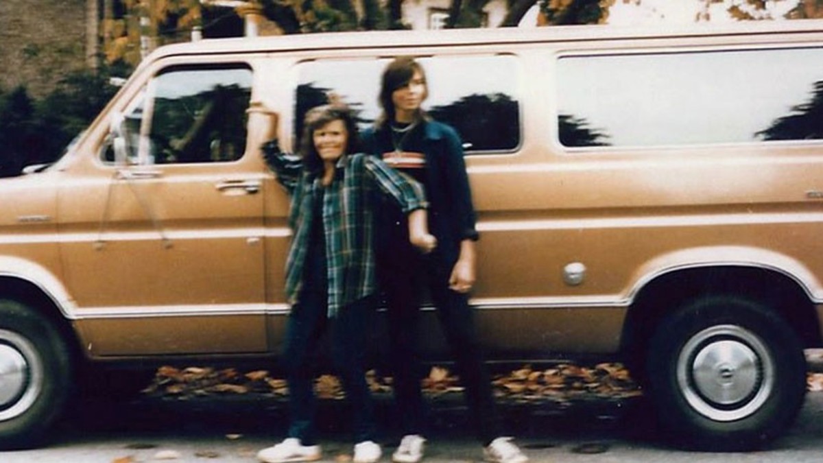 Jay Cook and Tanya Van Cuylenbourg pose with their van