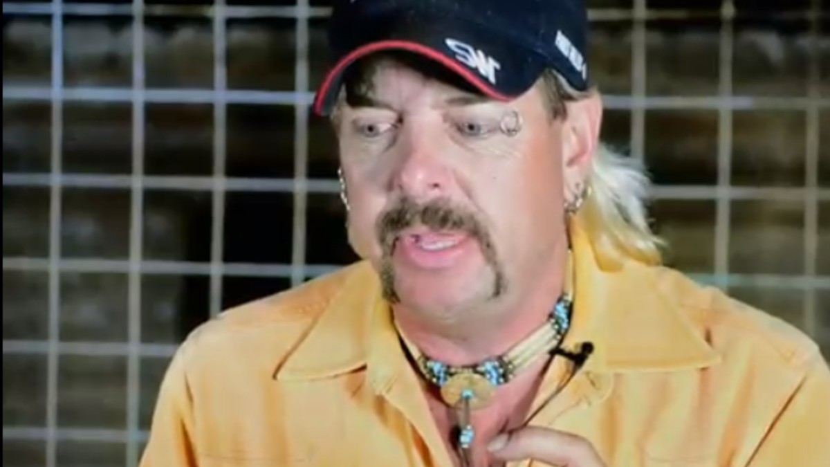 Joe Exotic being interviewed