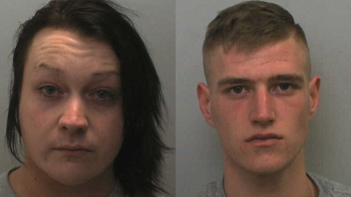 Mugshots of Kayleigh Woods and Jack Williams