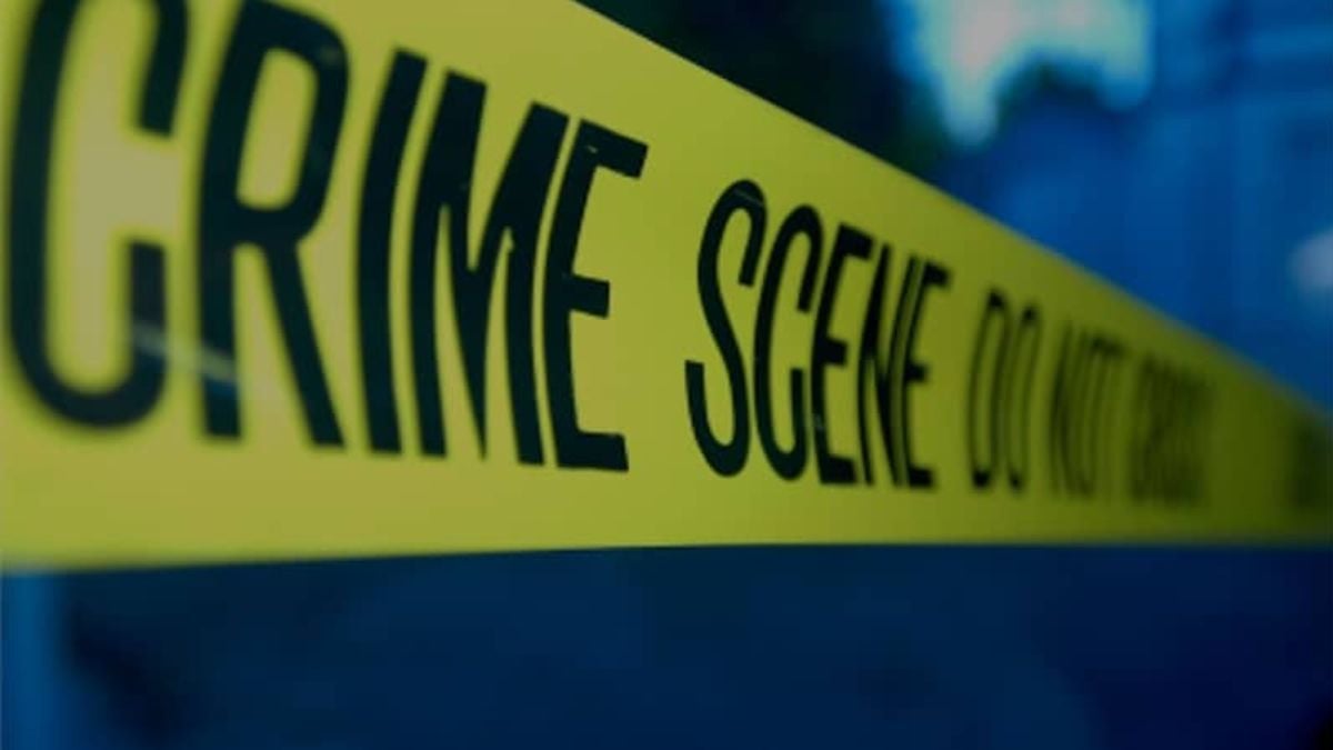 Crime scene tape stock image