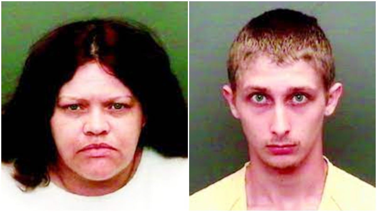 Mugshots of Brenda Dossett and Mason Hughes