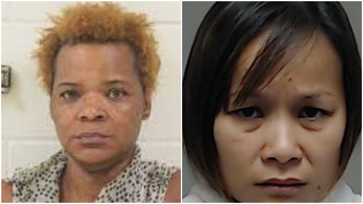 Mugshots of Uloma Curry and Chansamorn Pokai