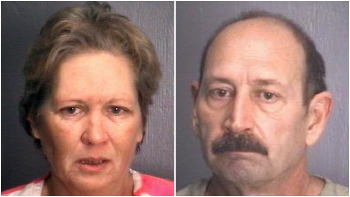 Mugshots of Dennis Roy and Mary Bruno