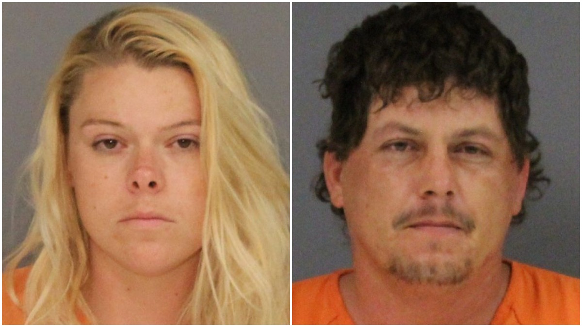 Mugshots of Chacey Poynter and Michael Garza