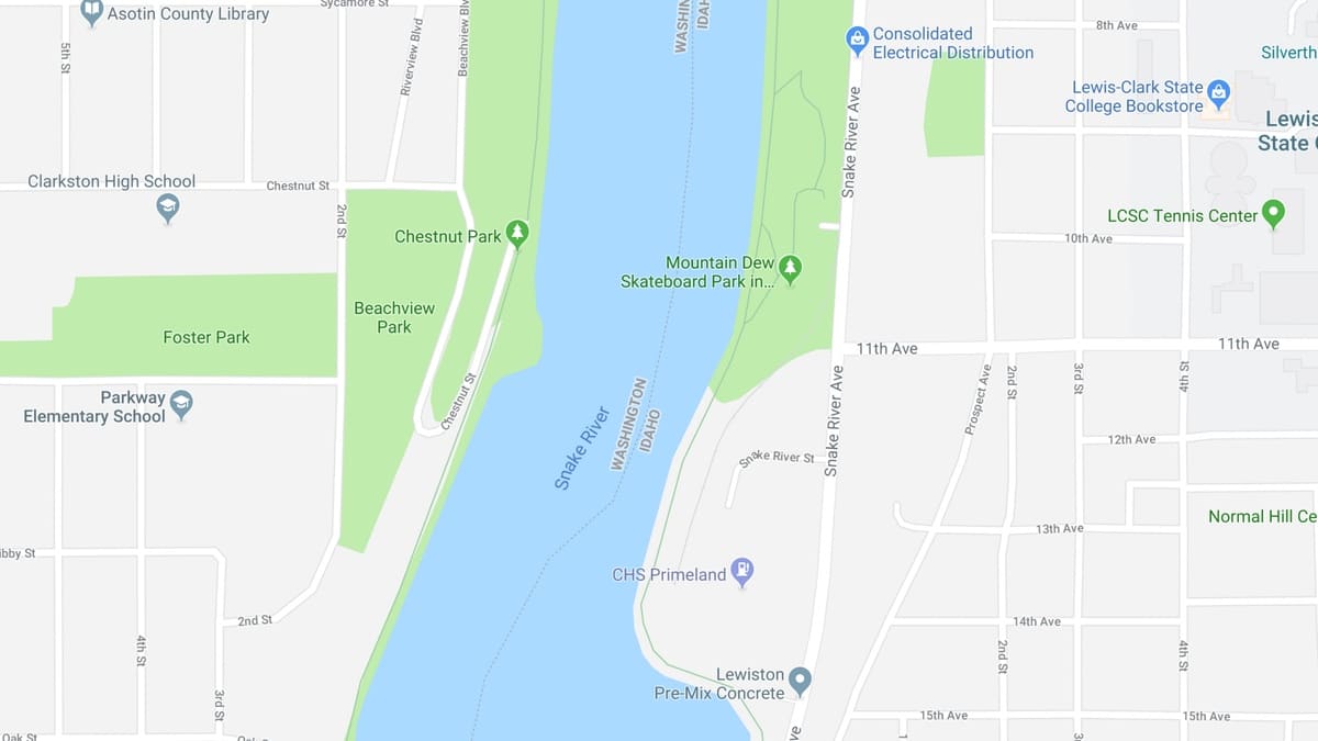 Map showing location of Ina Clare Richardson's body