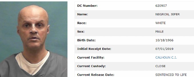 Jefer Negron's inmate details