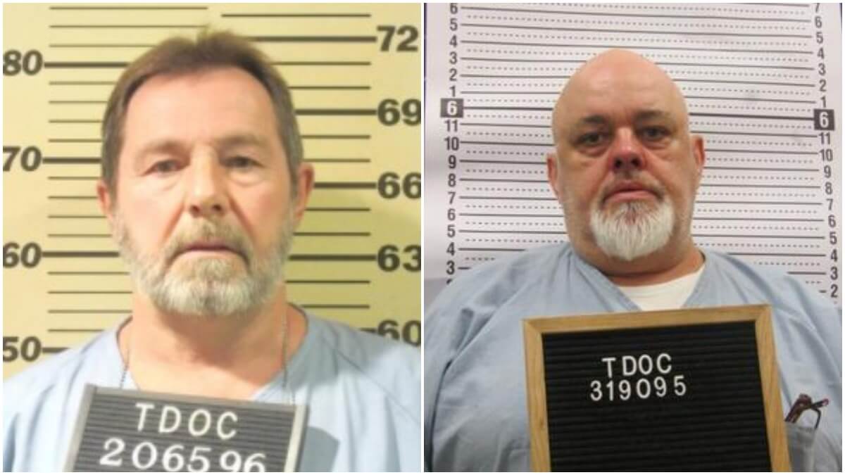 Mugshots of Doug Myers and Jonny Lewis