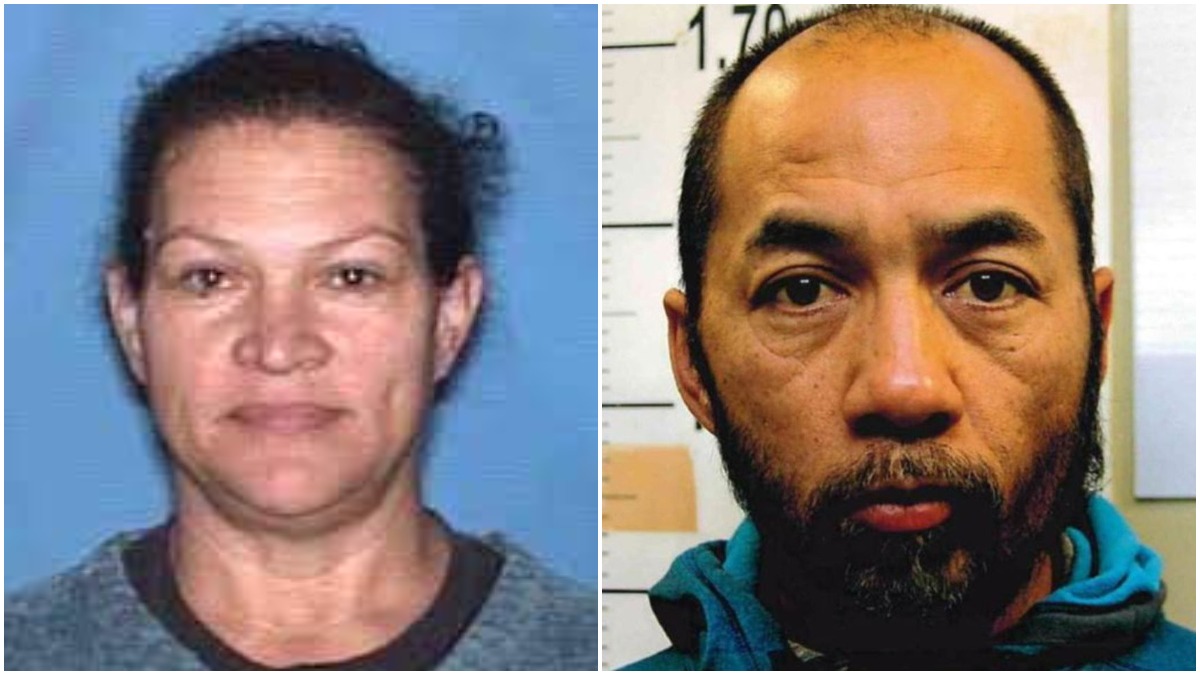 Mugshots of Lorraine Smith and John Panaligan