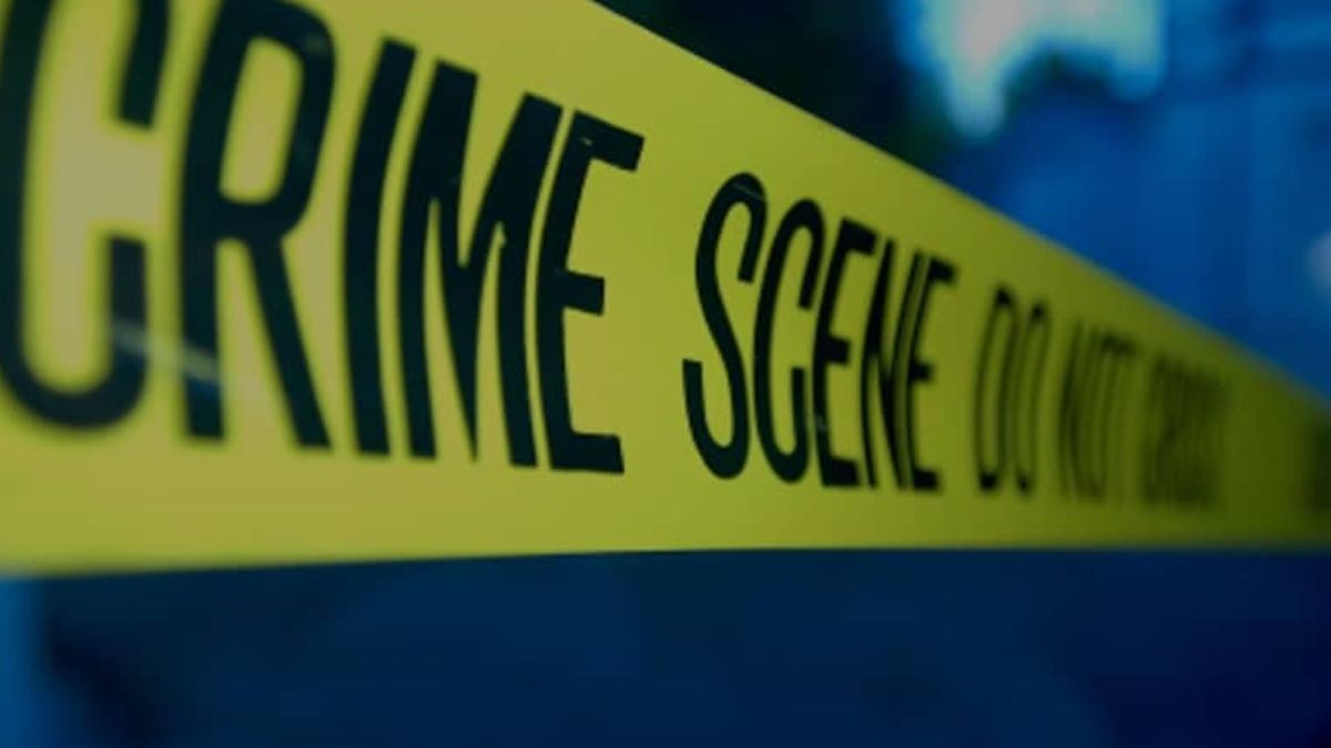 crime scene stock image