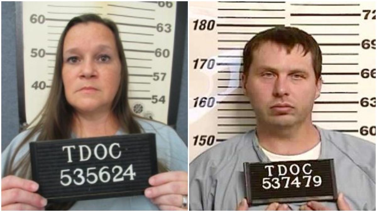 Mugshots of Susan Baker and Thomas Bettis