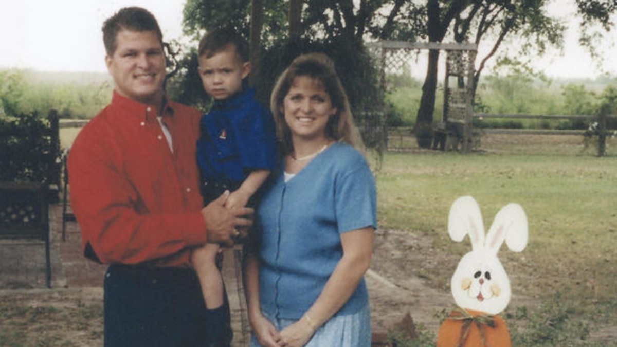 The Temple family pose for a photo