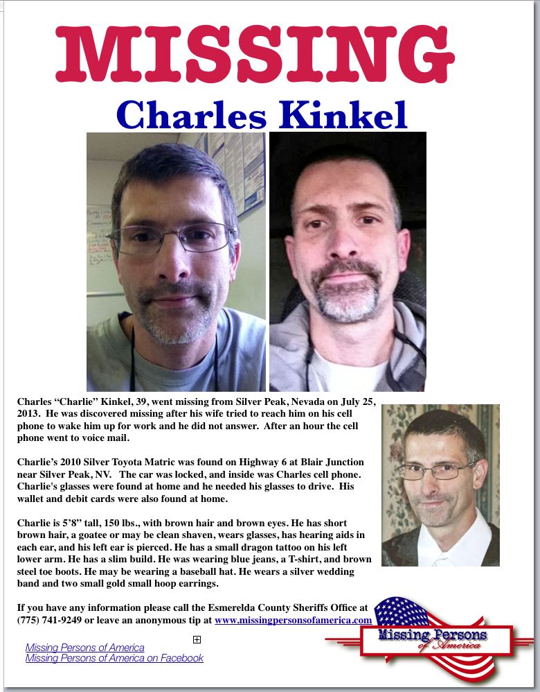 Charles Kinkel missing person poster