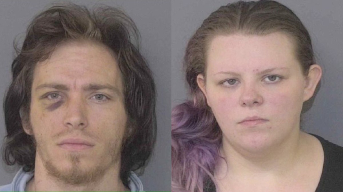 Mugshots of Joshua Newton and Victoria Smith
