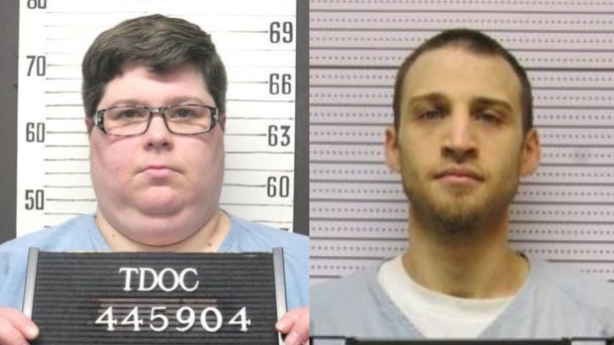 Mugshots of Ashley Cook and Justin Young