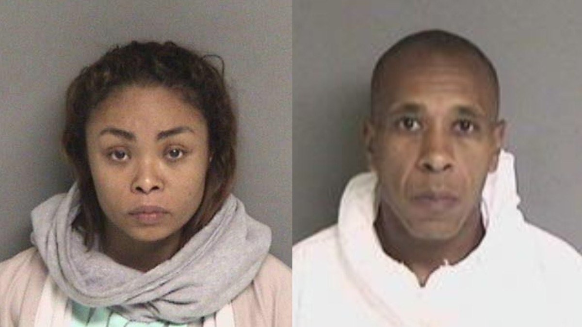 Mugshots of Tikisha Upshaw and Johnny Wright