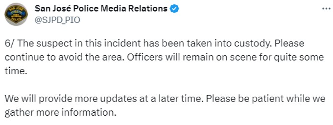 San Jose PD tweet