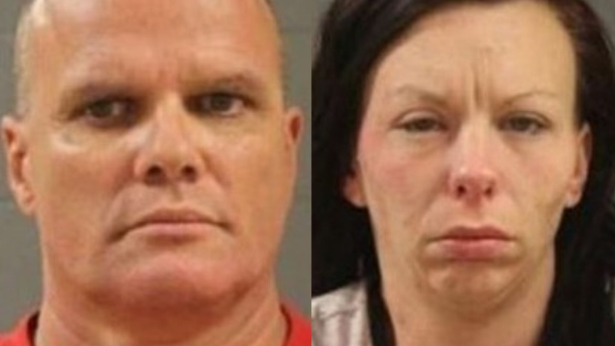 Mugshots of Francis McCard and Kelley Perry
