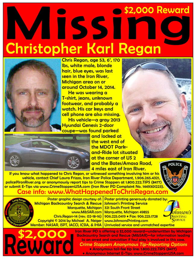 Christopher Regan missing poster