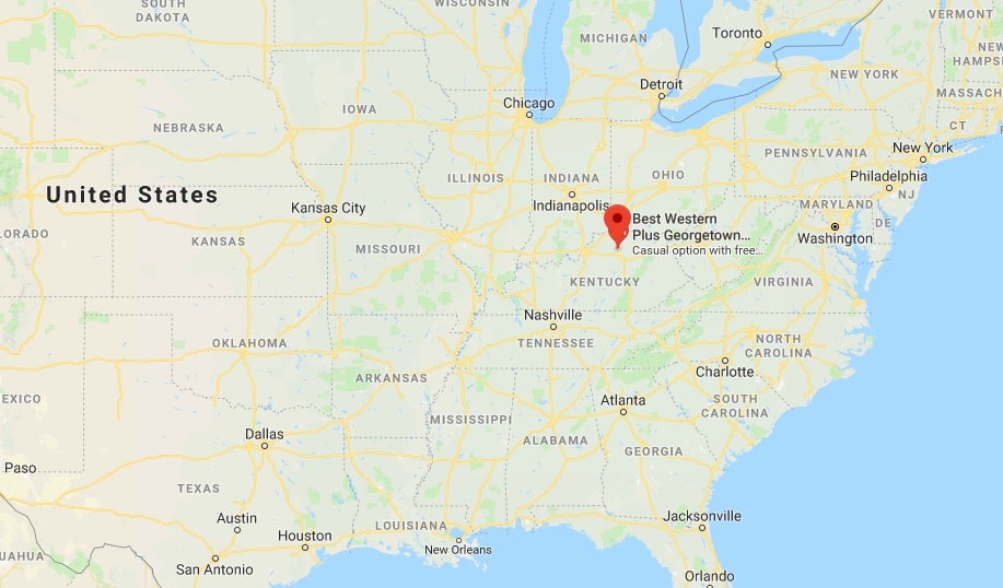 Diane Snellen was killed in Georgetown, Ken. - map