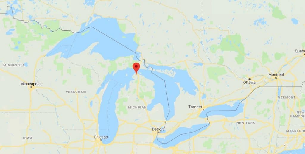 Levering, Michigan map murder