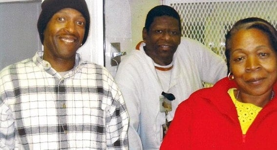 Rodney Reed seen here with his brother and mother