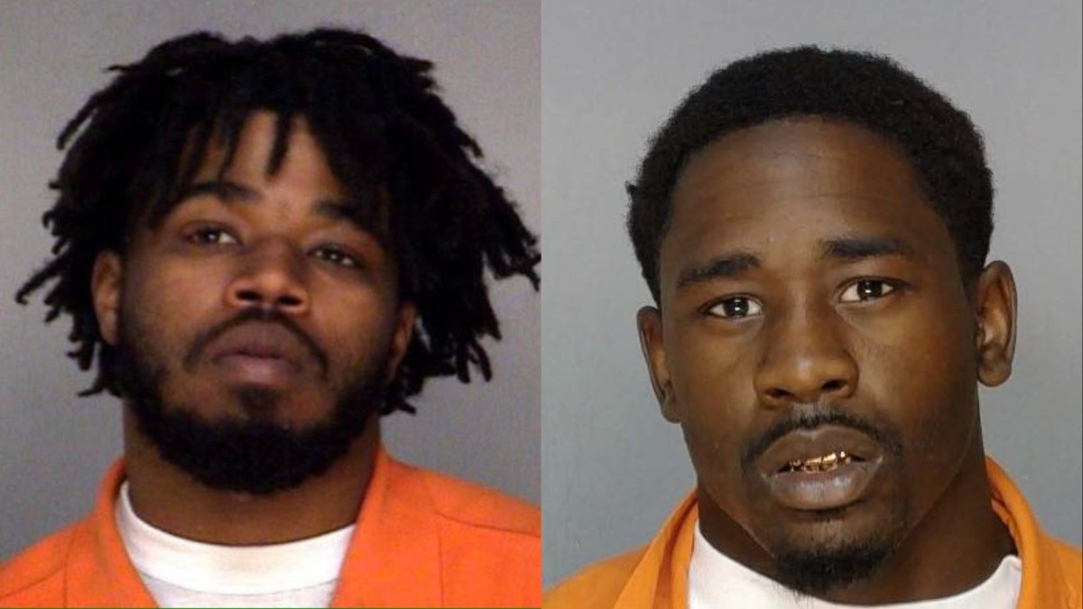 From left to right, mugshots of Marc Anderson and Chavis Stokes.