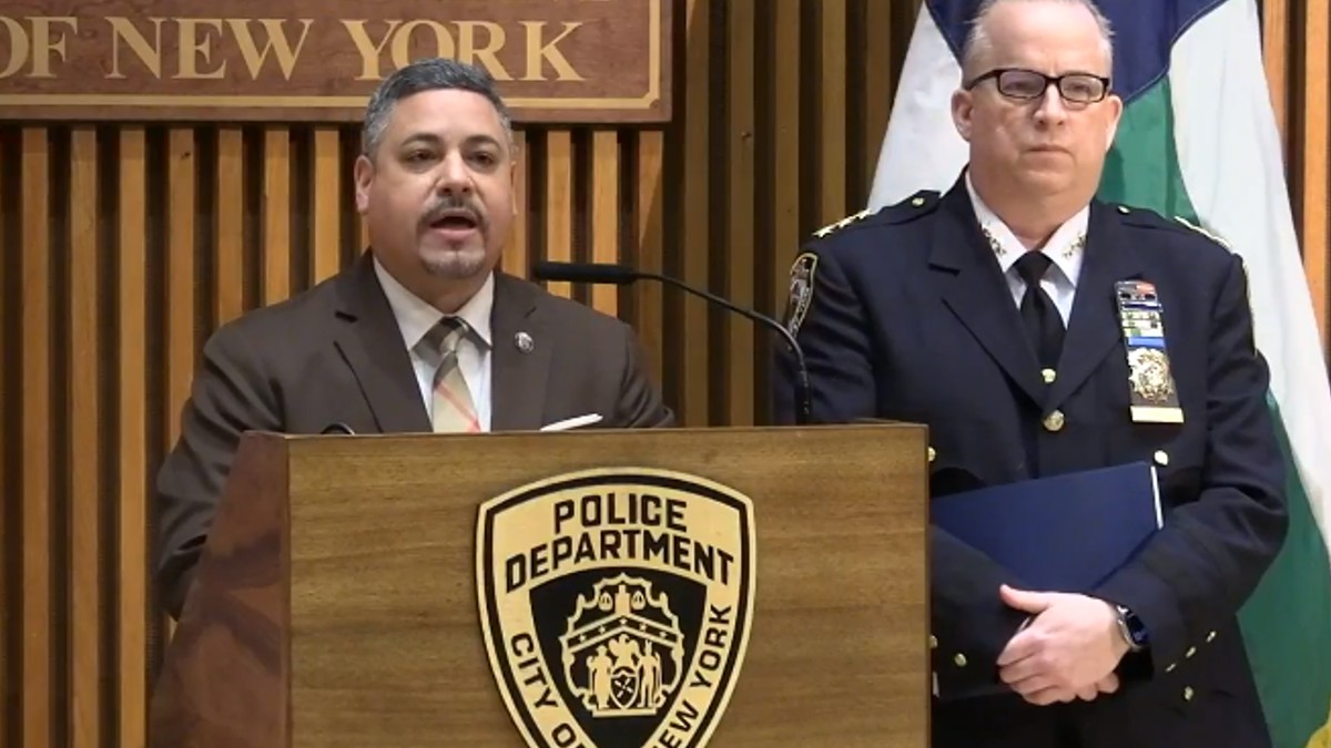NYPD Police Commissioner Caban speaks at a press conference