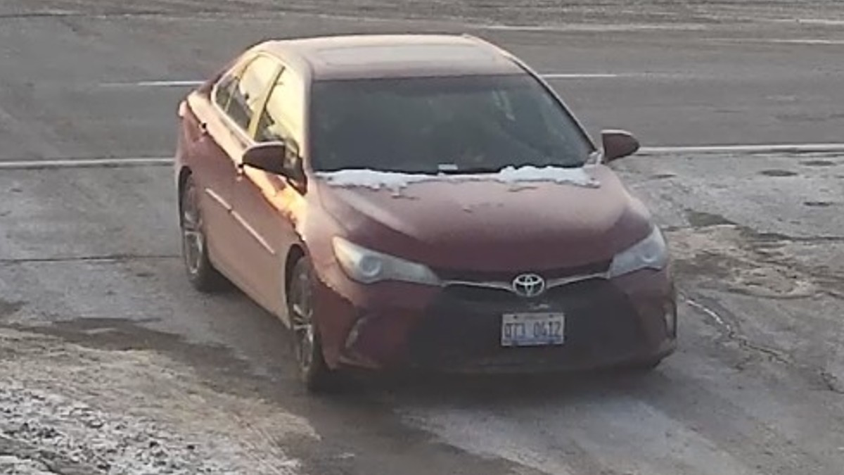 A red Toyota Camry the cops believe was driven by Nance